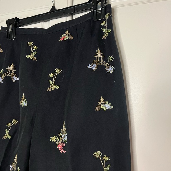 Vintage Talbots Embroidered Silk Blend Capri - Picture 3 of 8